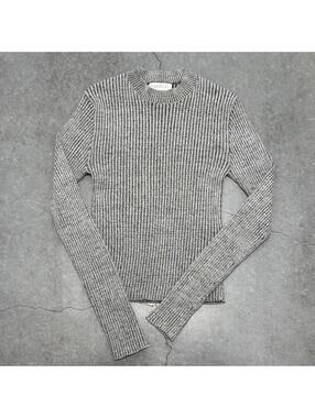 Forever 21 Knit Mock Neck Ribbed Sweater